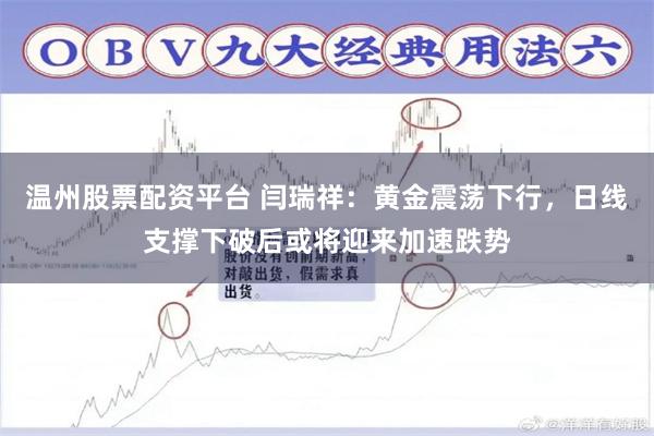 温州股票配资平台 闫瑞祥：黄金震荡下行，日线支撑下破后或将迎来加速跌势