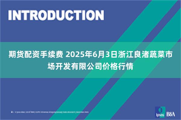 期货配资手续费 2025年6月3日浙江良渚蔬菜市场开发有限公司价格行情