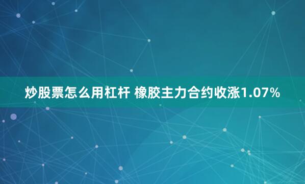 炒股票怎么用杠杆 橡胶主力合约收涨1.07%