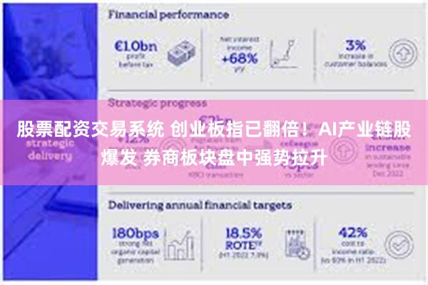 股票配资交易系统 创业板指已翻倍！AI产业链股爆发 券商板块盘中强势拉升